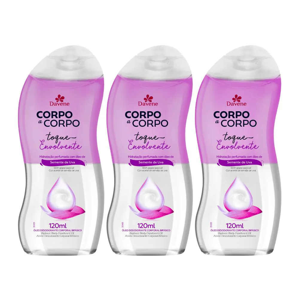 COMBO 3 UNIDADES ÓLEO BIFáSICO CORPO A CORPO ENVOLVENTE