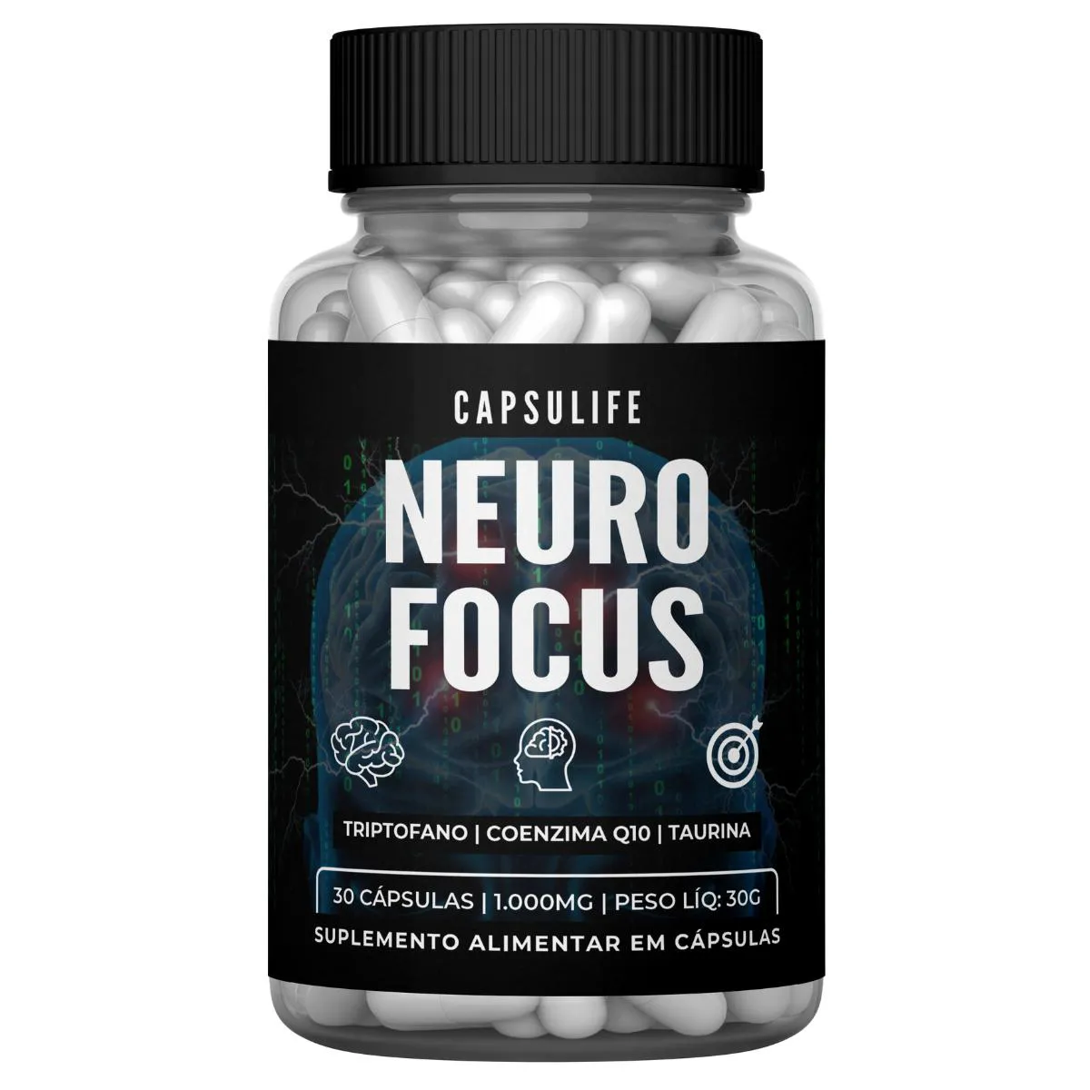 SUPLEMENTO ALIMENTAR NEURO FOCUS 30 CáPSULAS Neutro