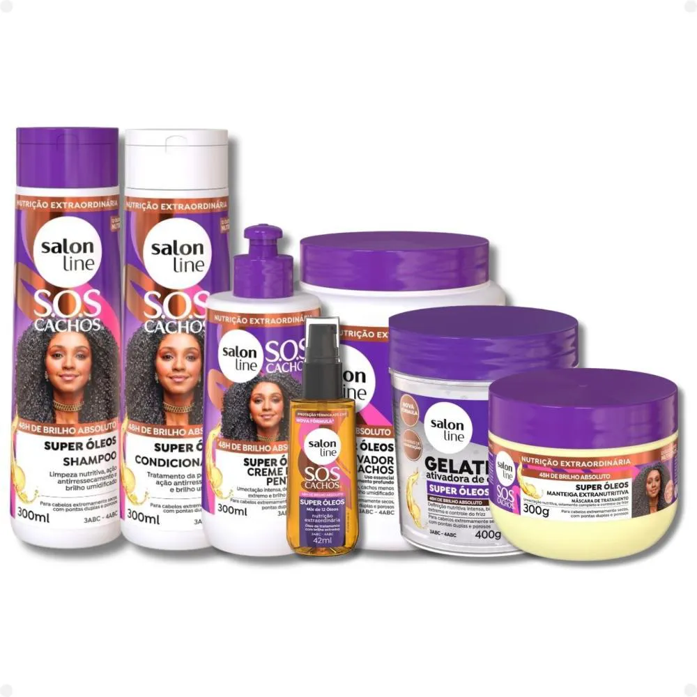 KIT SALON LINE SOS CACHOS SUPER ÓLEOS COMPLETO