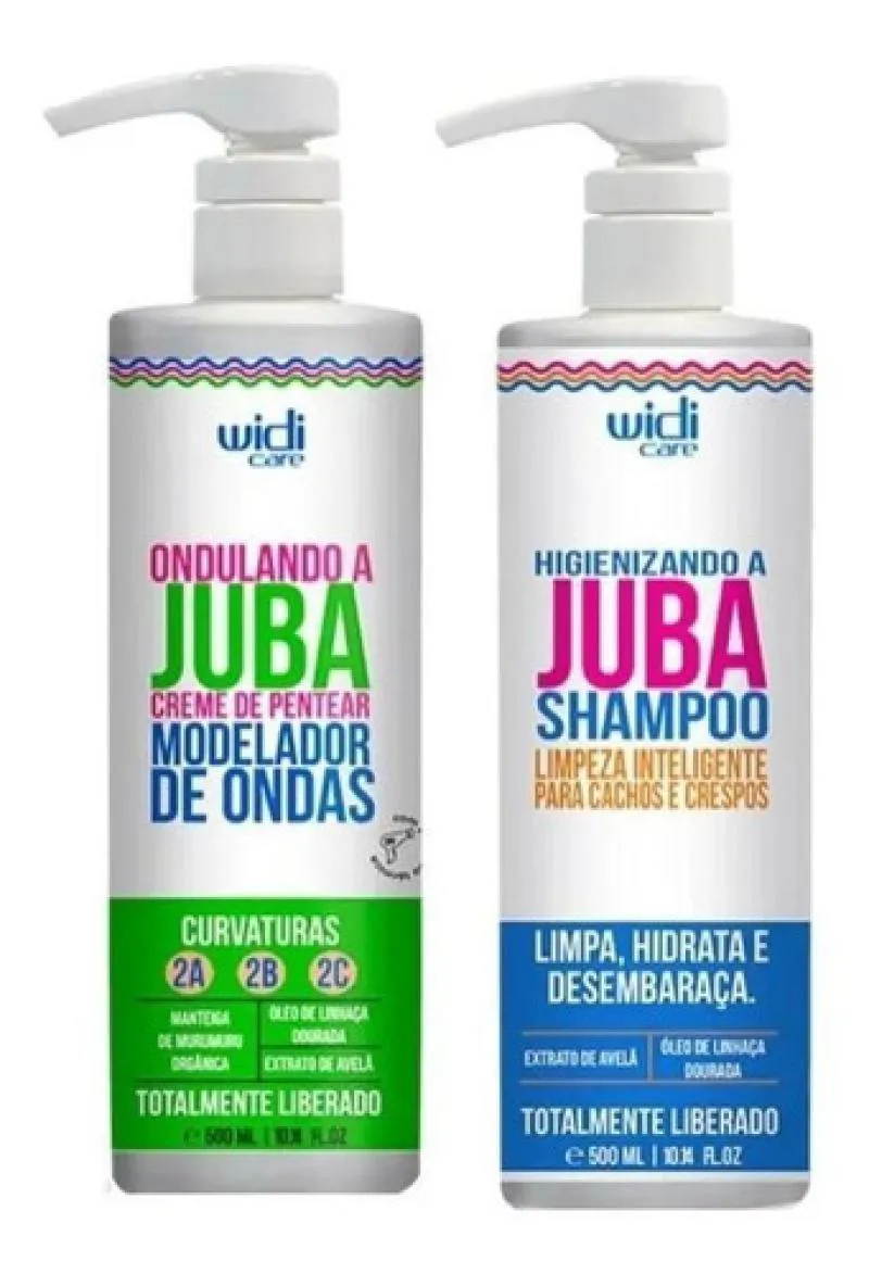 KIT ONDULANDO A JUBA E SHAMPOO HIGIENIZANDO A JUBA WIDI CARE