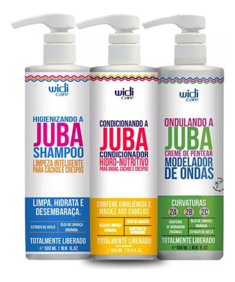 KIT ONDULANDO A JUBA, SHAMPOO, CONDICIONADOR  WIDI CARE