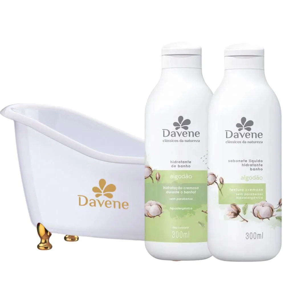 KIT SABONETE LíQUIDO E HIDRATANTE CLáSSICOS DA NATUREZA ALGODãO 300ML Incolor
