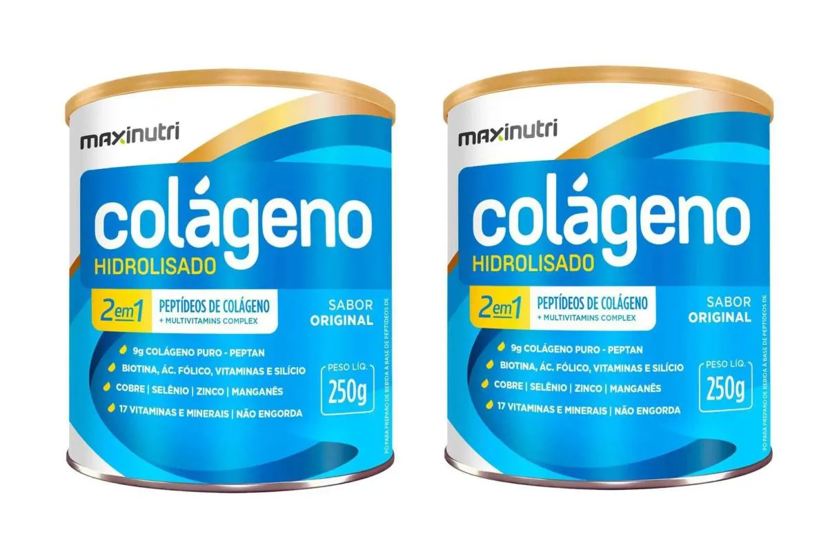 KIT 2 COLáGENO HIDROLISADO 2 EM 1 SABOR ORIGINAL 250G
