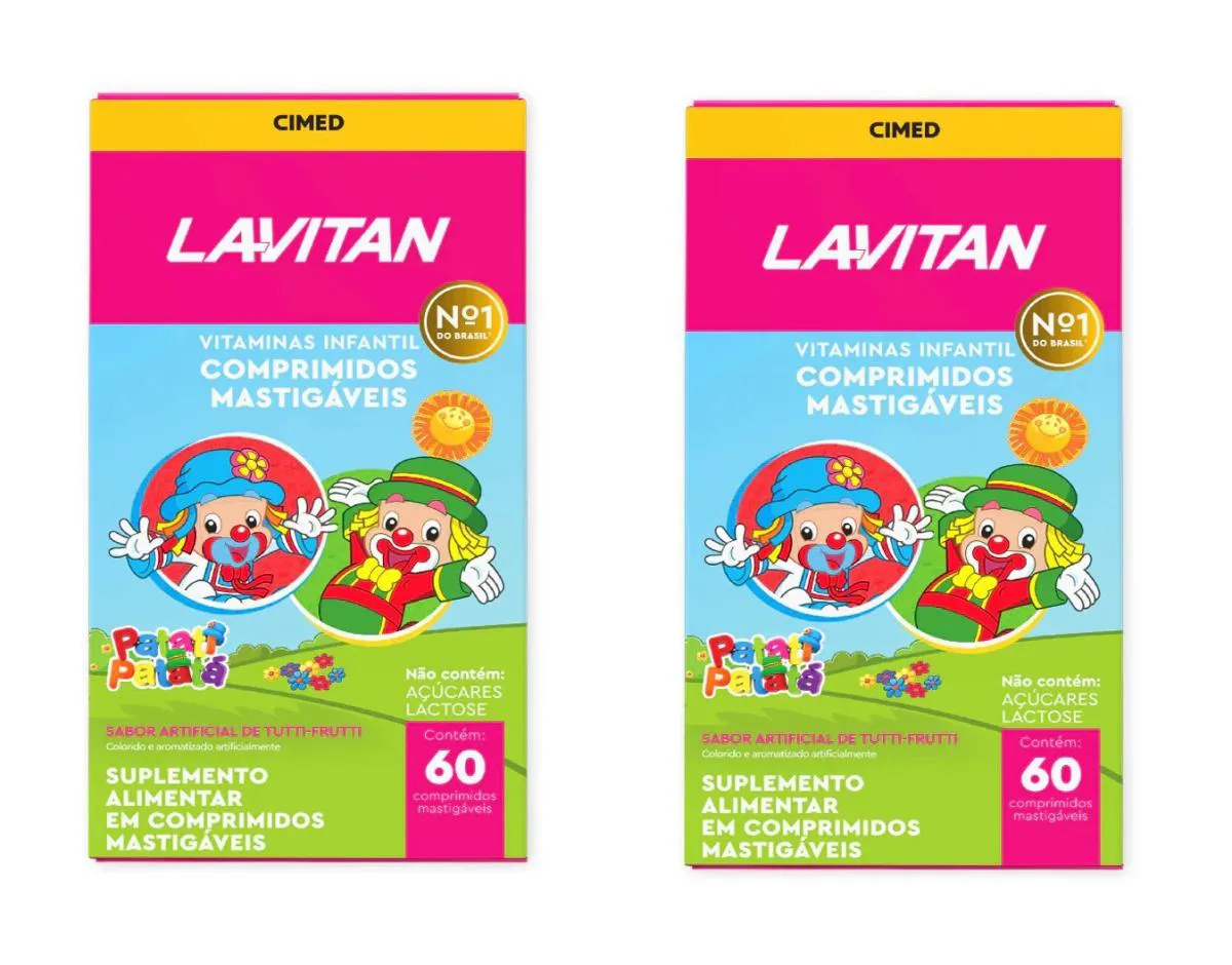 KIT 2 LAVITAN INFANTIL PATATI PATATá TUTTI-FRUTTI 60CPS