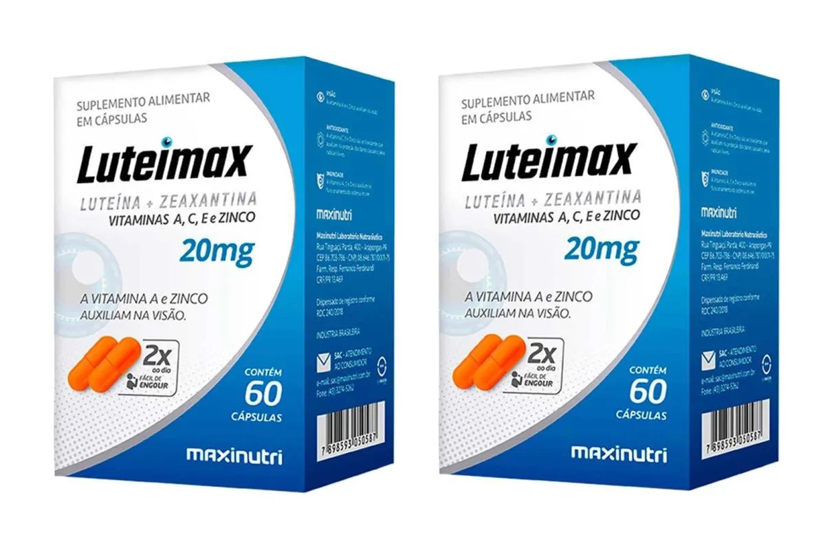 KIT 2 SUPLEMENTO LUTEIMAX LUTEíNA + ZEAXANTINA 60CPS