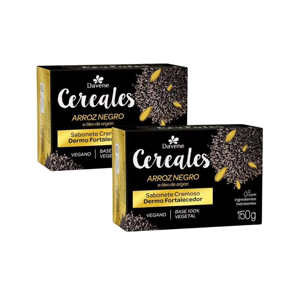 2 UN SABONETE VEGETAL EM BARRA CEREALES DERMO FORTALECEDOR 150G