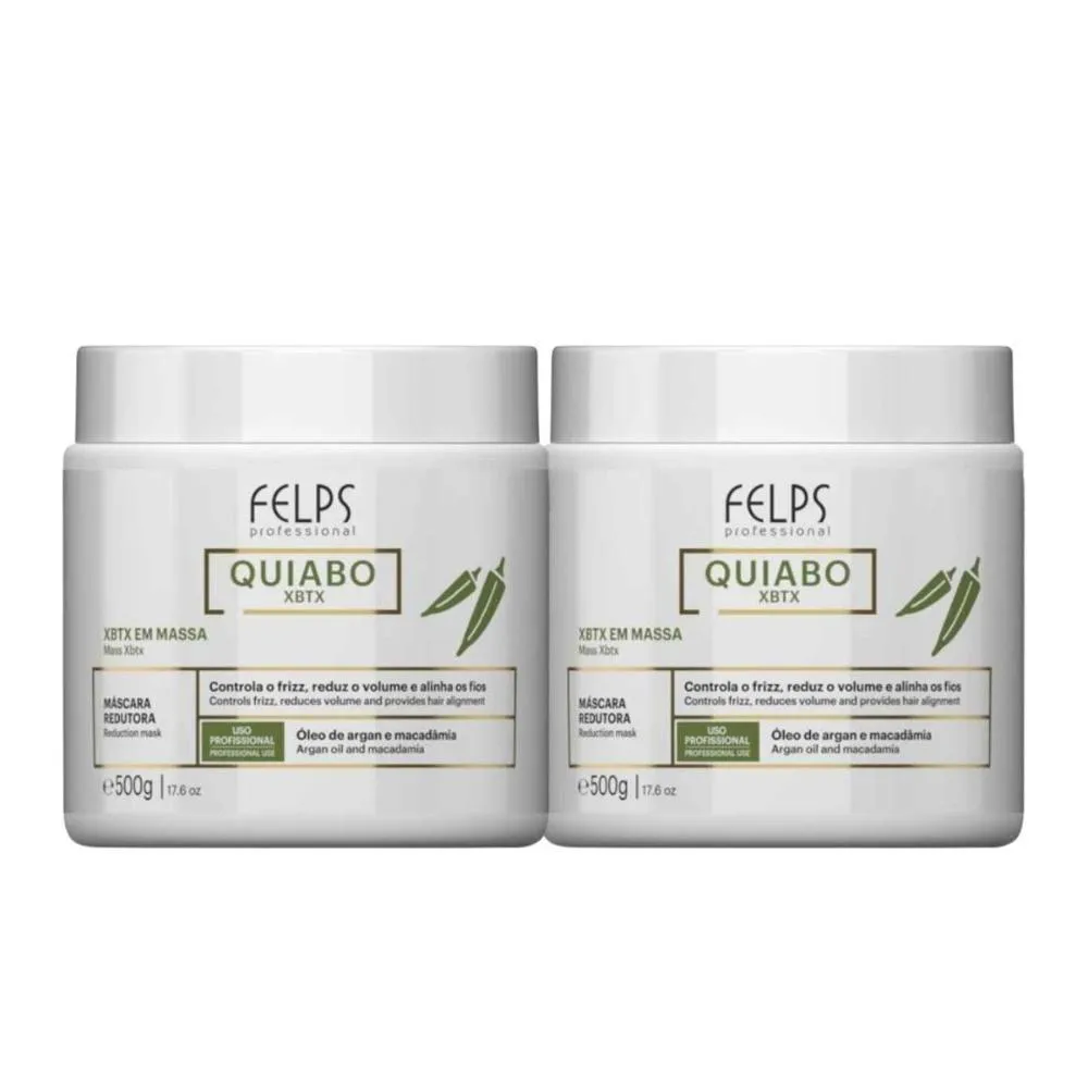 FELPS QUIABO XBTX KIT 2 REDUTOR DE VOLUME EM MASSA 500G