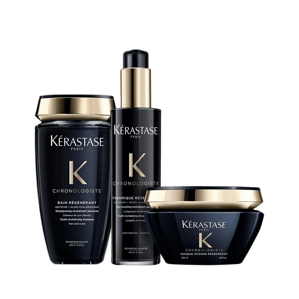 KéRASTASE CHRONOLOGISTE RéGéNéRANT KIT (SHAMPOO + MáSCARA + LEAVE-IN)