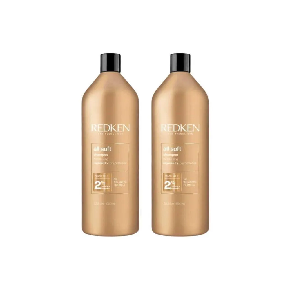 REDKEN ALL SOFT ARGAN OIL KIT 2 SHAMPOO 1000ML