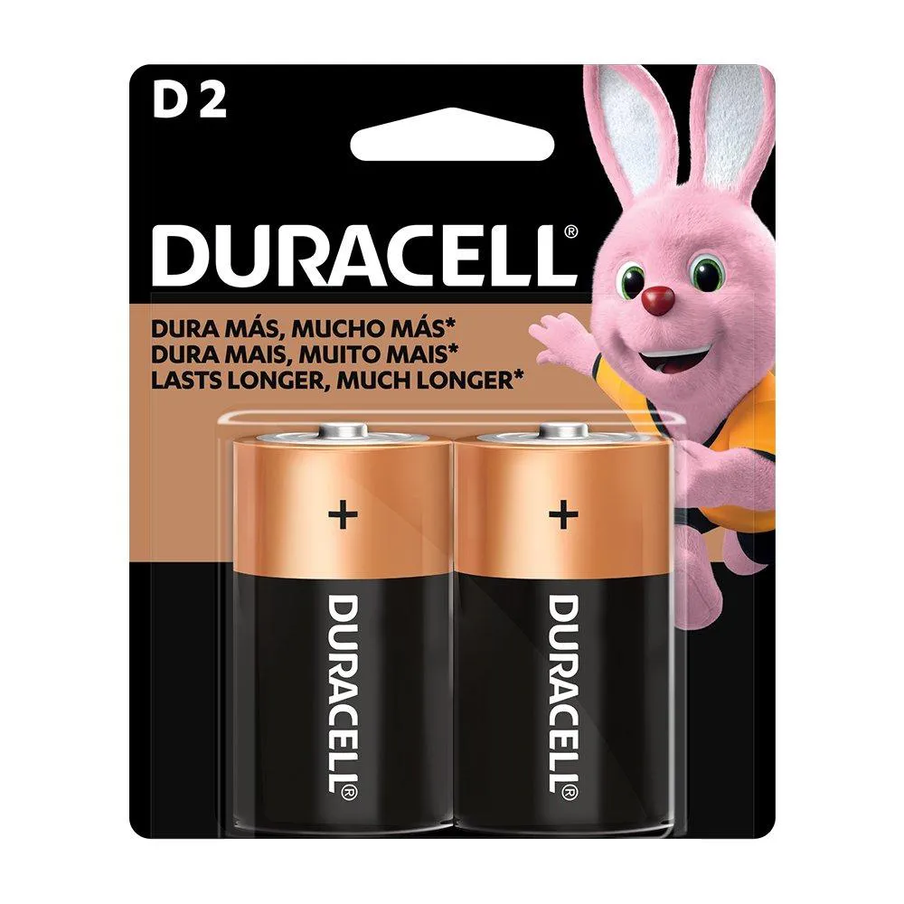 PILHA DURACELL ALCALINA D-GRANDE - EMBALAGEM COM 2 UNIDADES