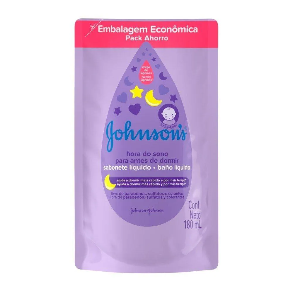 SABONETE LíQUIDO JOHNSONS BABY HORA DO SONO REFIL 180ML