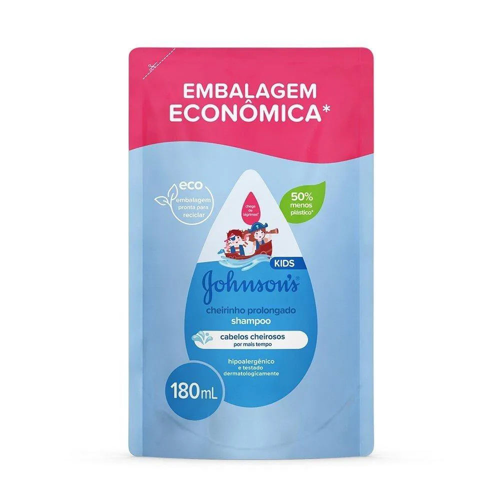 SHAMPOO JOHNSON BABY CHEIRINHO PROLONGADO REFIL 180ML