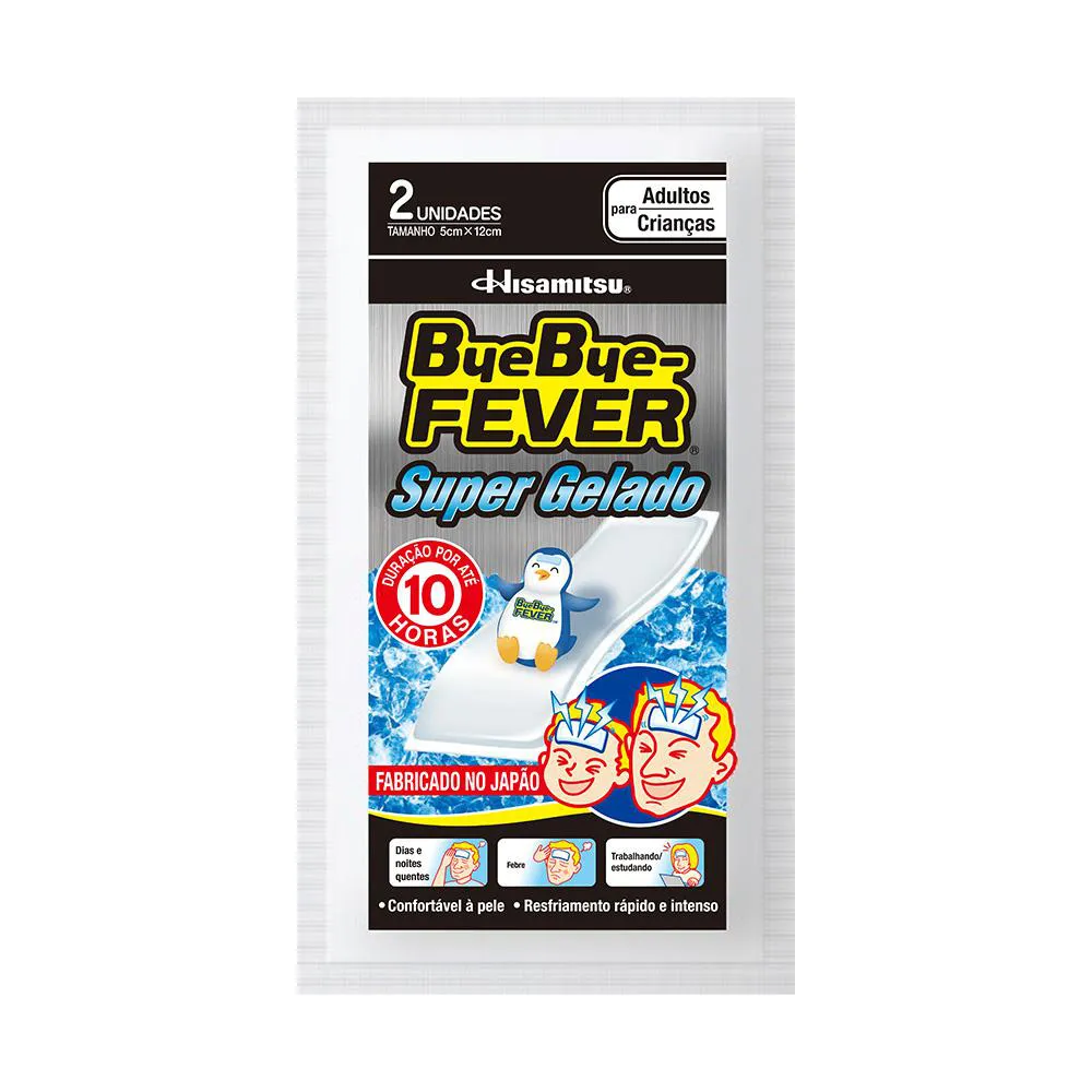 Adesivo Gel para Febre Bye Bye Fever Super Gelado 2 unidades