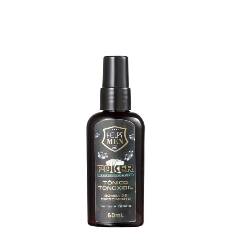 FELPS PROFESSIONAL MEN POKER BOMBA DE CRESCIMENTO TONOXIDIL - TôNICO MULTIFUNCIONAL 60ML