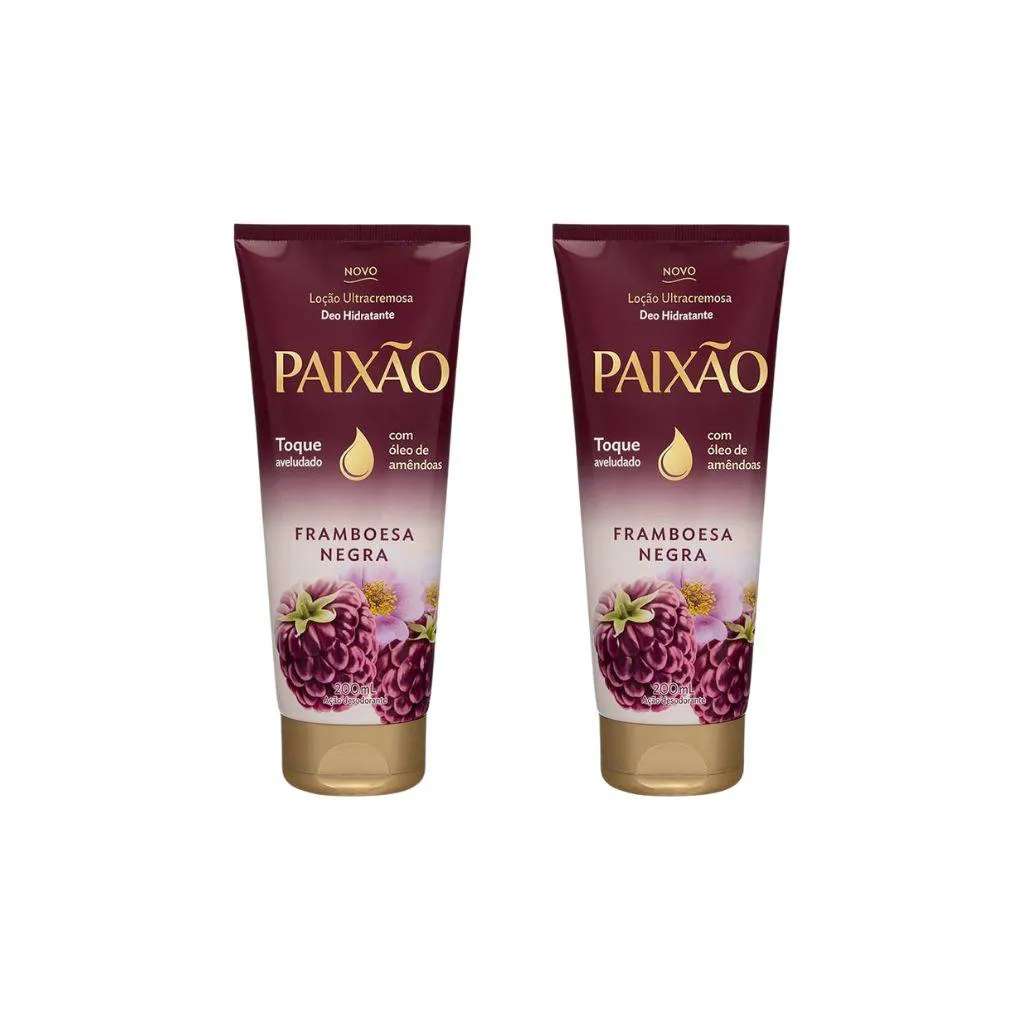 HIDRATANTE CORPORAL PAIXAO BISNAGA 200ML FRAMB HIB-KIT C/2UN