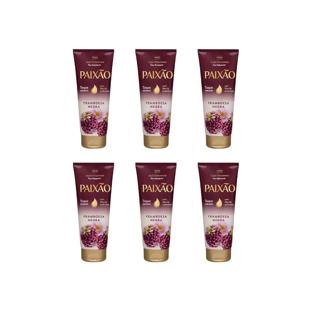 HIDRATANTE CORPORAL PAIXAO BISNAGA 200ML FRAMB HIB-KIT C/6UN