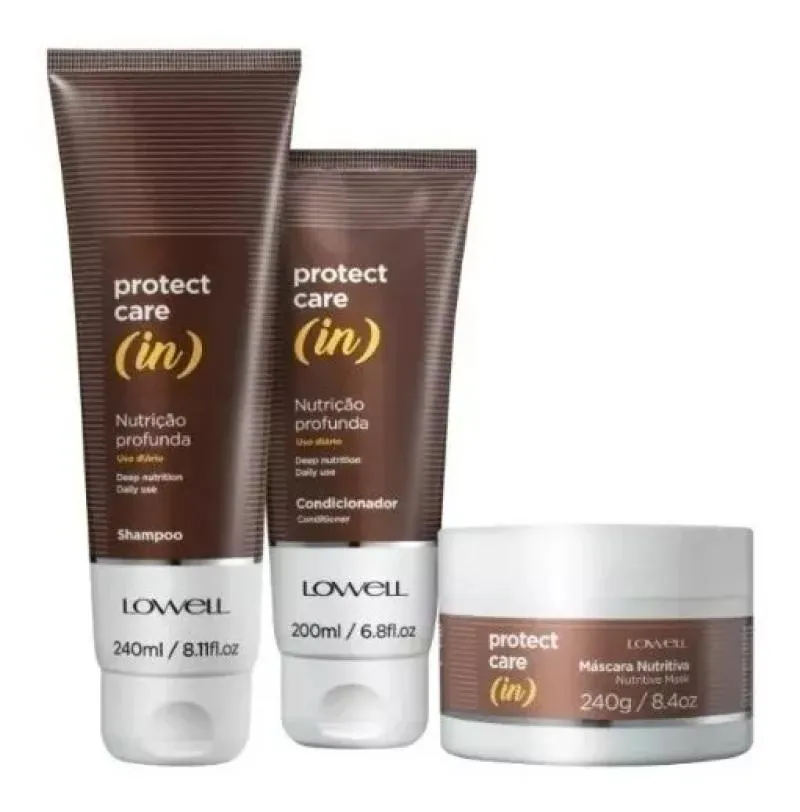 LOWELL PROTECT CARE IN SHAMPOO + CONDICIONADOR + MáSCARA