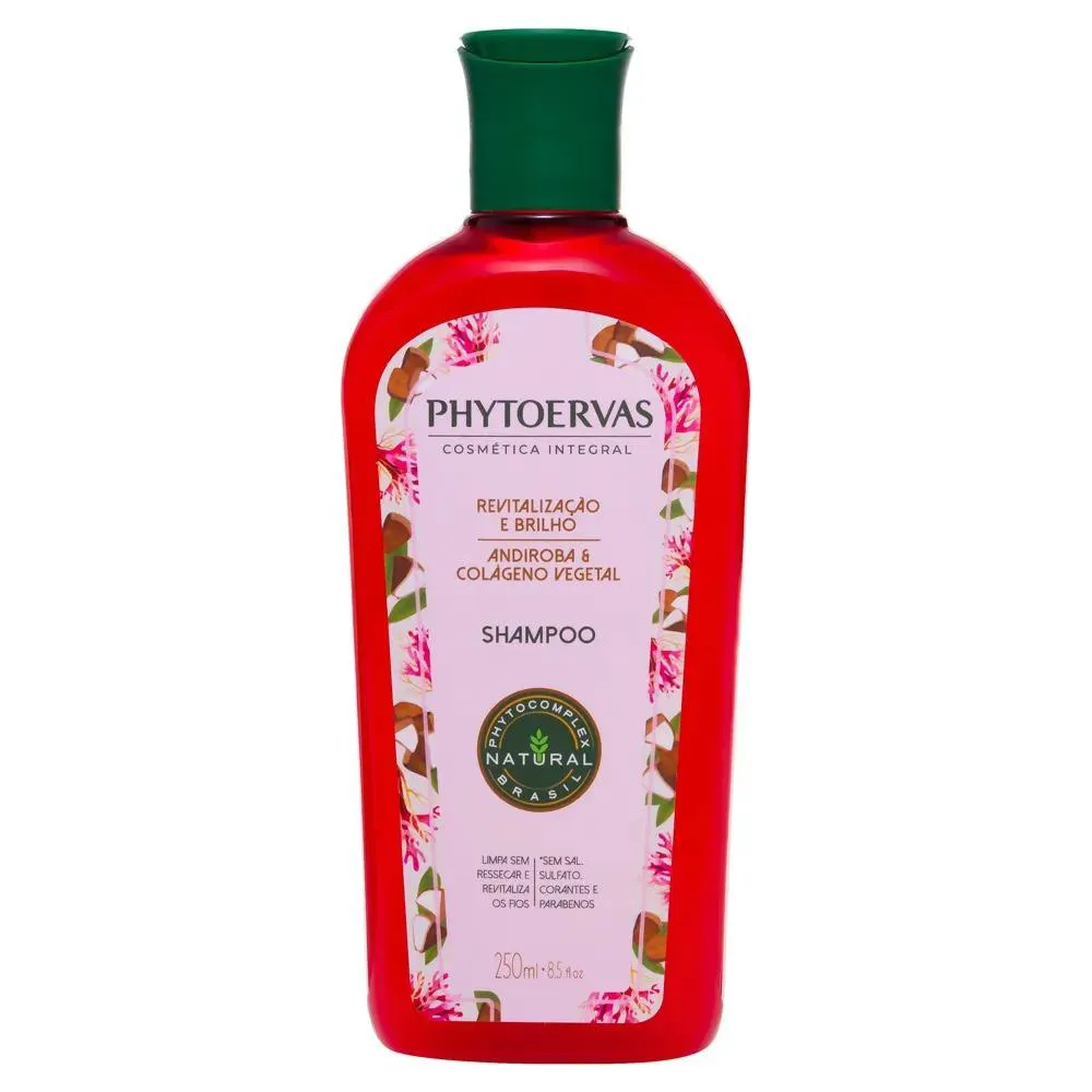 SHAMPOO REVITALIZAçãO E BRILHO ANDIROBA PHYTOERVAS 250ML