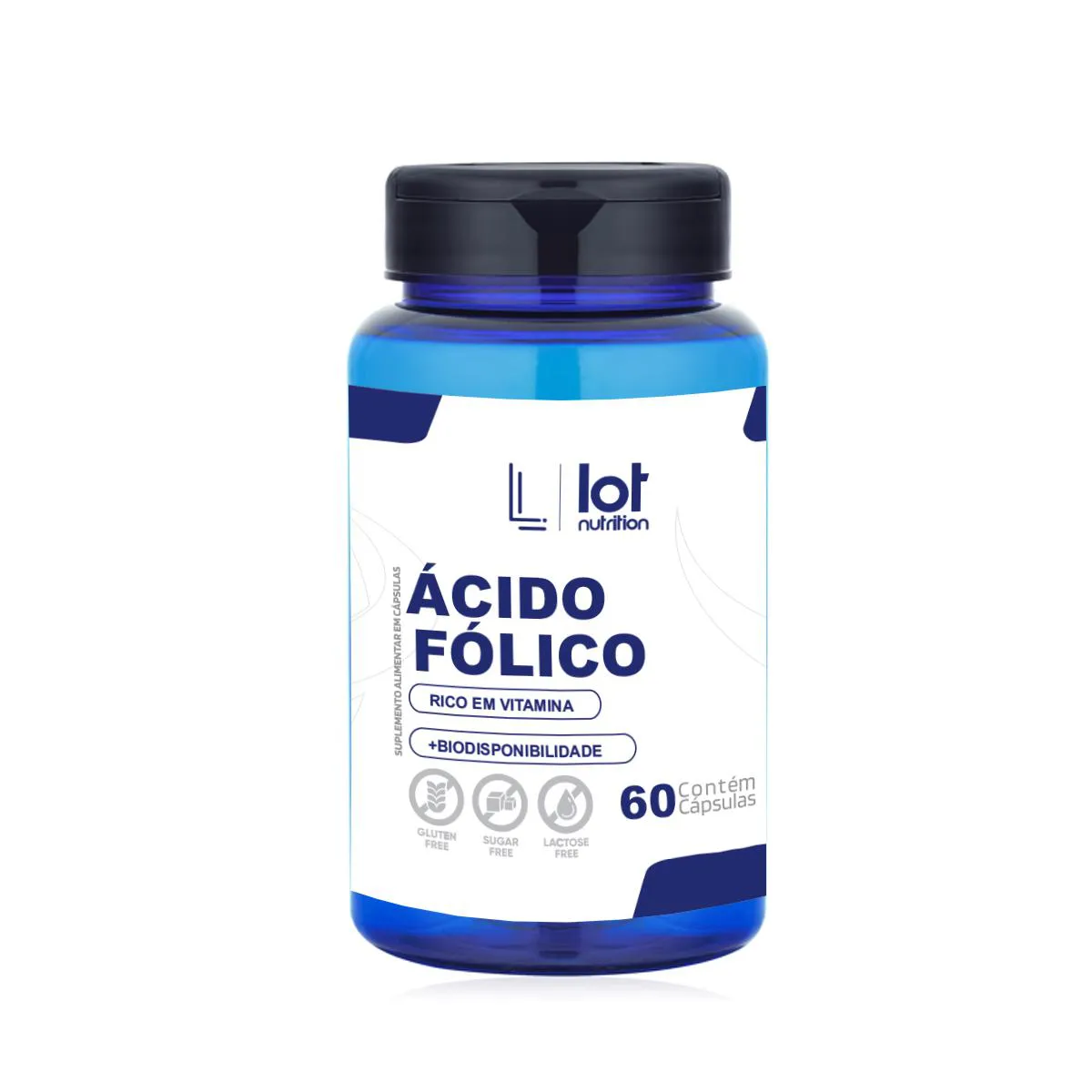 ÁCIDO FóLICO 60 CáPSULAS SUPLEMENTO VITAMINA B9 SAúDE DA MULHER