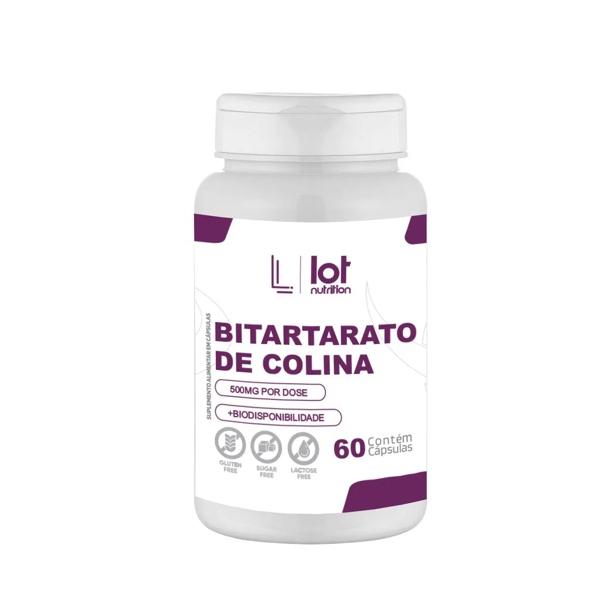 BITARTARATO DE COLINA 450MG 60 CáPSULAS FOCO MENTAL MEMóRIA