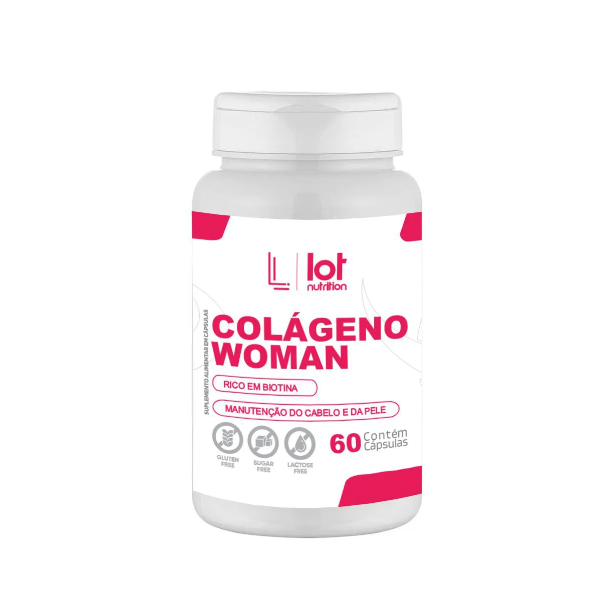 COLáGENO WOMAN 60 CáPSULAS CABELOS UNHAS PELE SUPLEMENTO BEAUTY