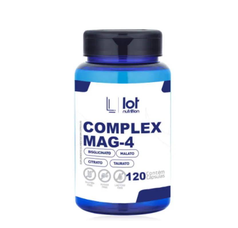 COMPLEX MAG4 120 CPS TAURATO QUELATO DIMALATO CITRATO SUPLEMENTO MINERAL
