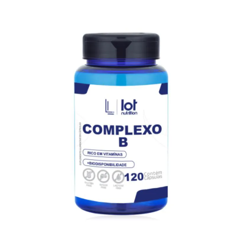 COMPLEXO B 120 CáPSULAS ENERGIA SISTEMA NERVOSO CABELOS FORTES