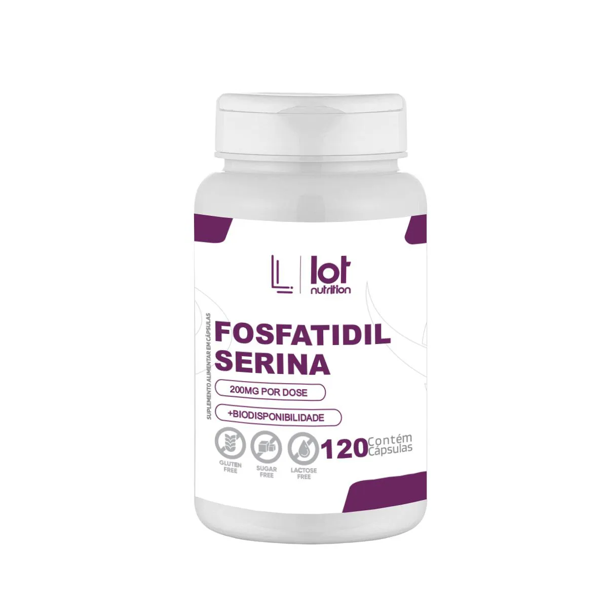 FOSFATIDILSERINA 200MG 120 CáPSULAS MEMóRIA FOCO  BEM ESTAR COGNITIVO
