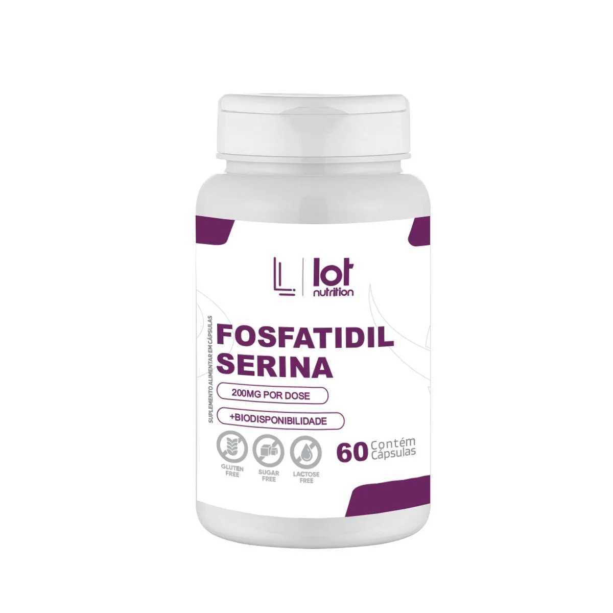 FOSFATIDILSERINA 200MG 60 CáPSULAS MEMóRIA FOCO  BEM ESTAR COGNITIVO
