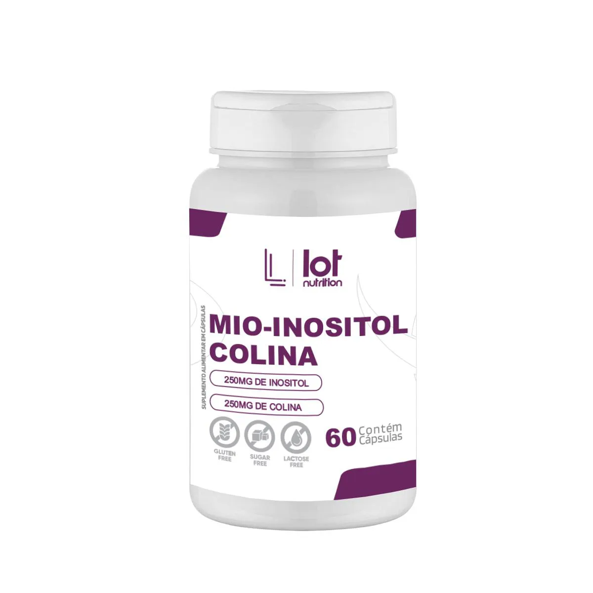 INOSITOL COLINA 60 CáPSULAS MEMóRIA E CONCENTRAçãO SISTEMA NERVOSO