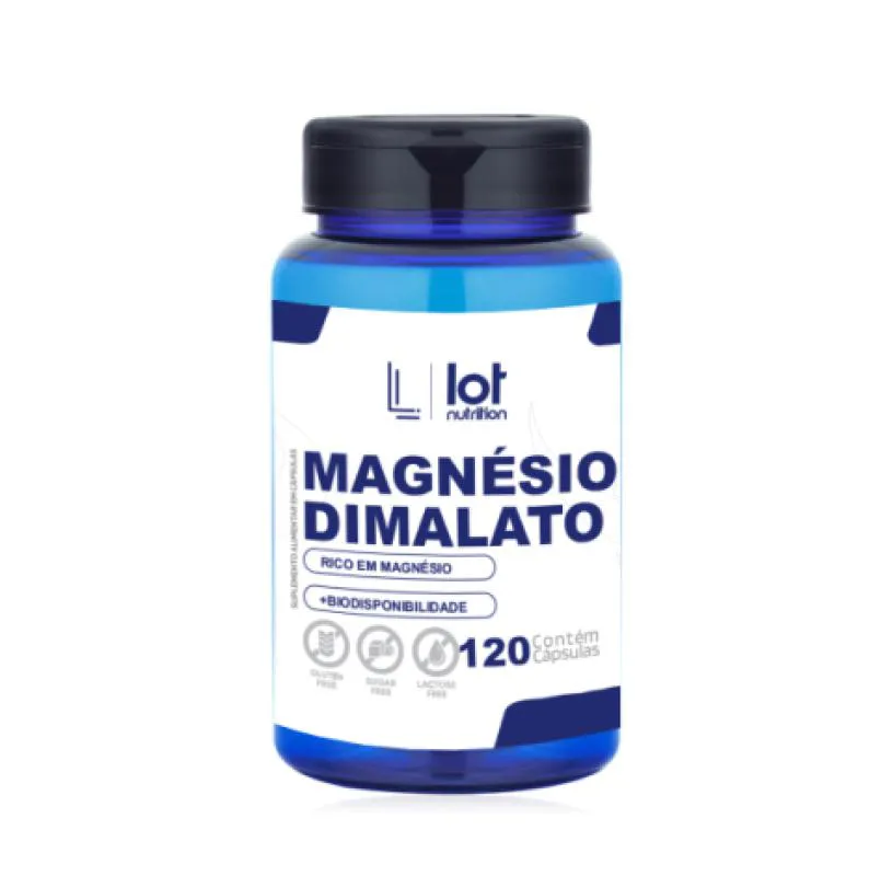 MAGNéSIO DIMALATO 600MG 120 CáPSULAS ABSORçãO RáPIDA ENERGIA MUSCULAR