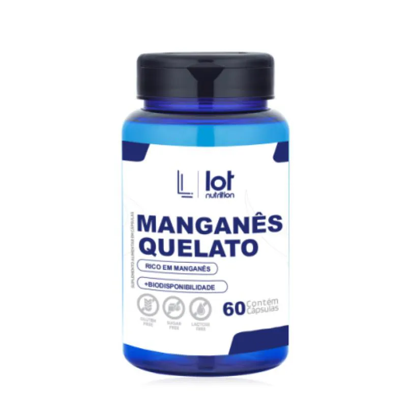 MANGANêS 1,66MG 60 CáPSULAS OSSOS FORTES ANTIOXIDANTE NATURAL