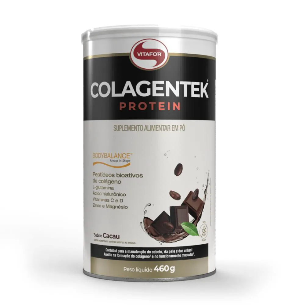 COLAGENTEK PROTEIN 460G LATA CACAU - VITAFOR