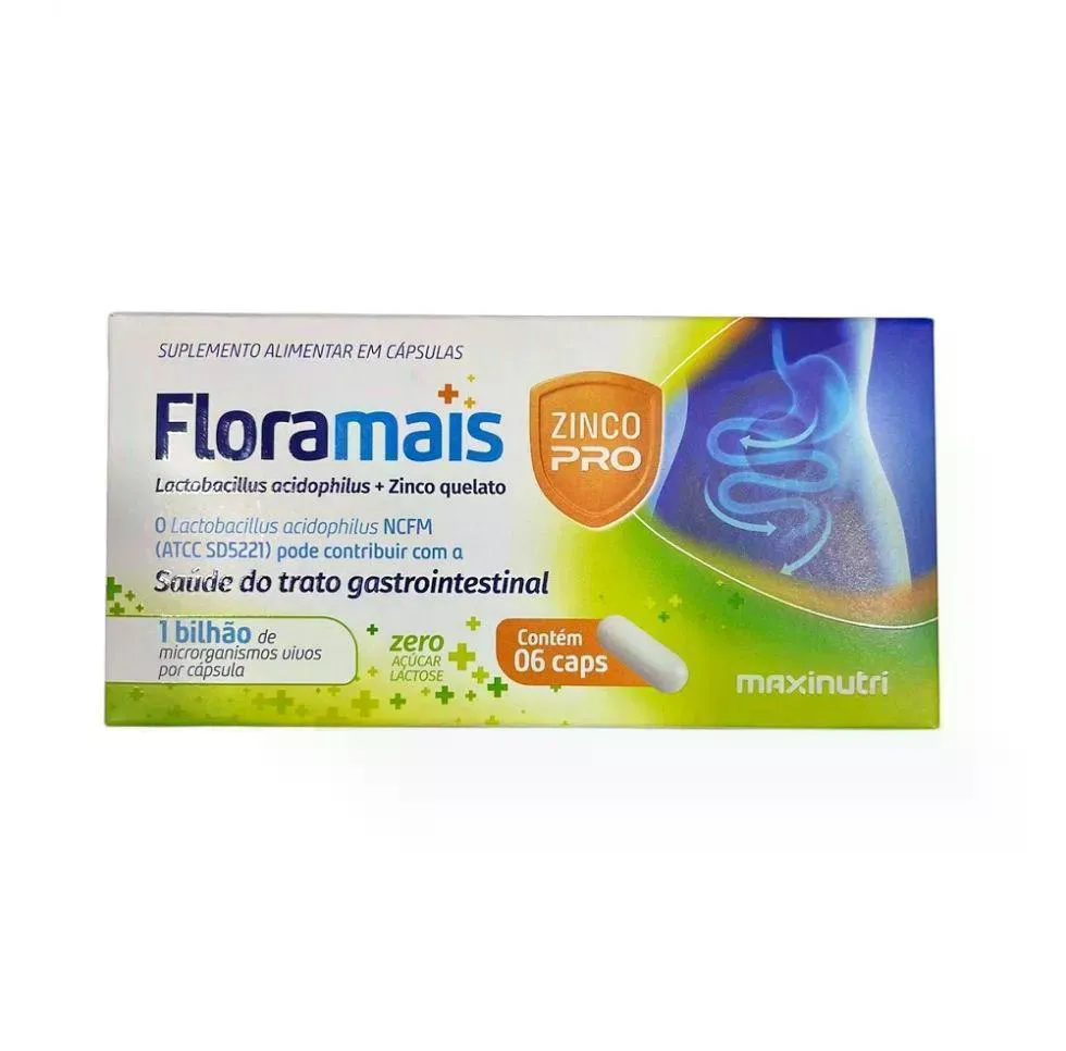 FLORAMAIS ZINCO PRó 6 CáPSULAS - MAXINUTRI