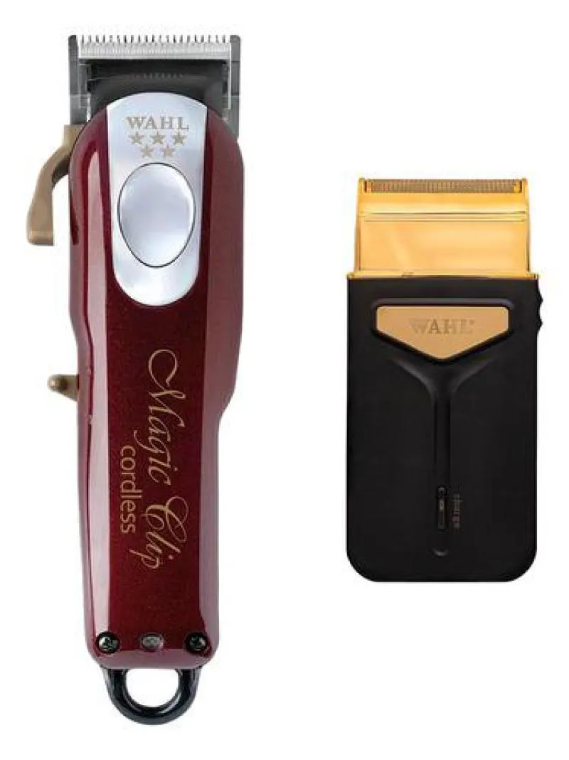 KIT MAQUINA WAHL MAGIC CLIP CORDLESS + APARADOR TRAVEL SHAVER