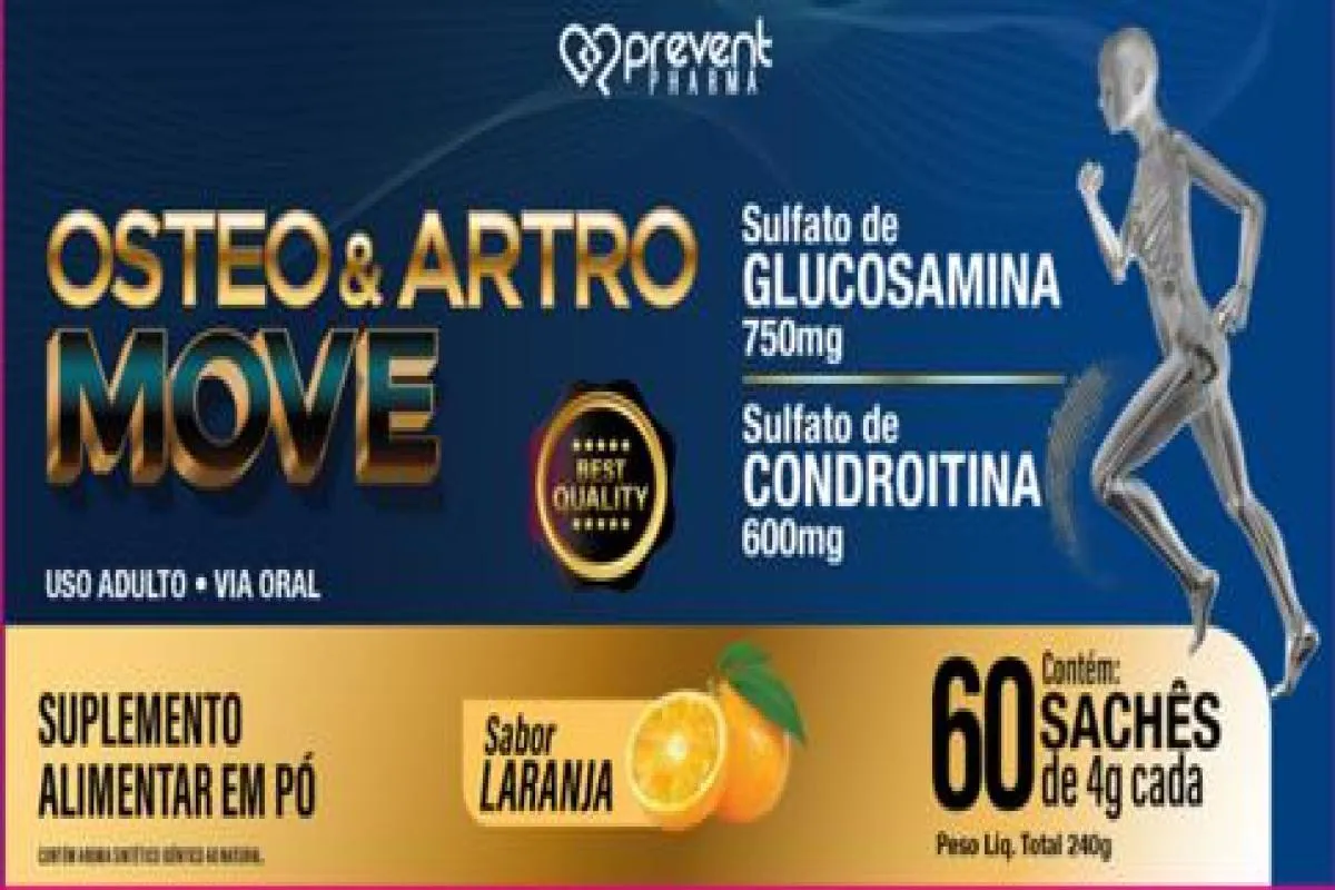 OSTEO & ARTRO MOVE CONDRO+GLUCO 60SACHE LARANJA - PREVENT