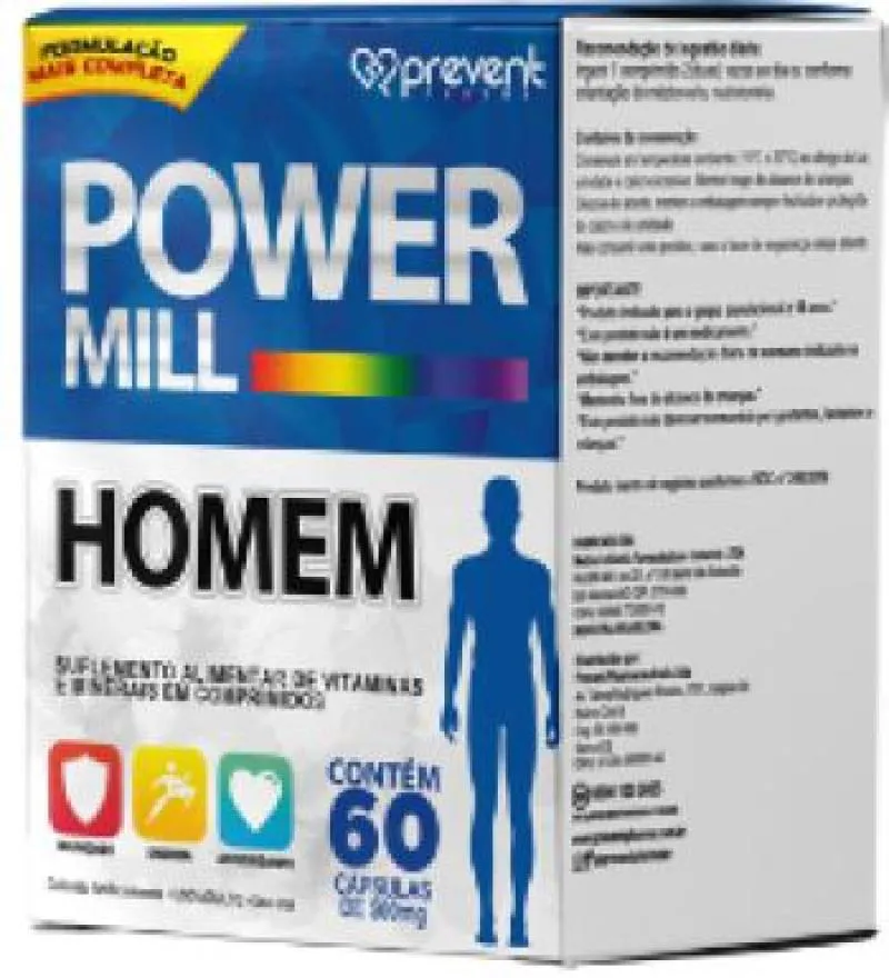 POWER MILL HOMEM 60CAP - PREVENT