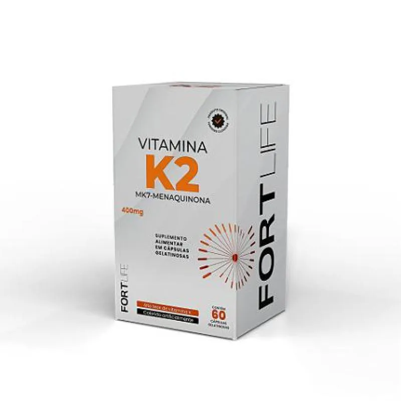 VITAMINA K2 400MG MK7 MENAQUINONA 60CAPSULAS - FORTLIFE