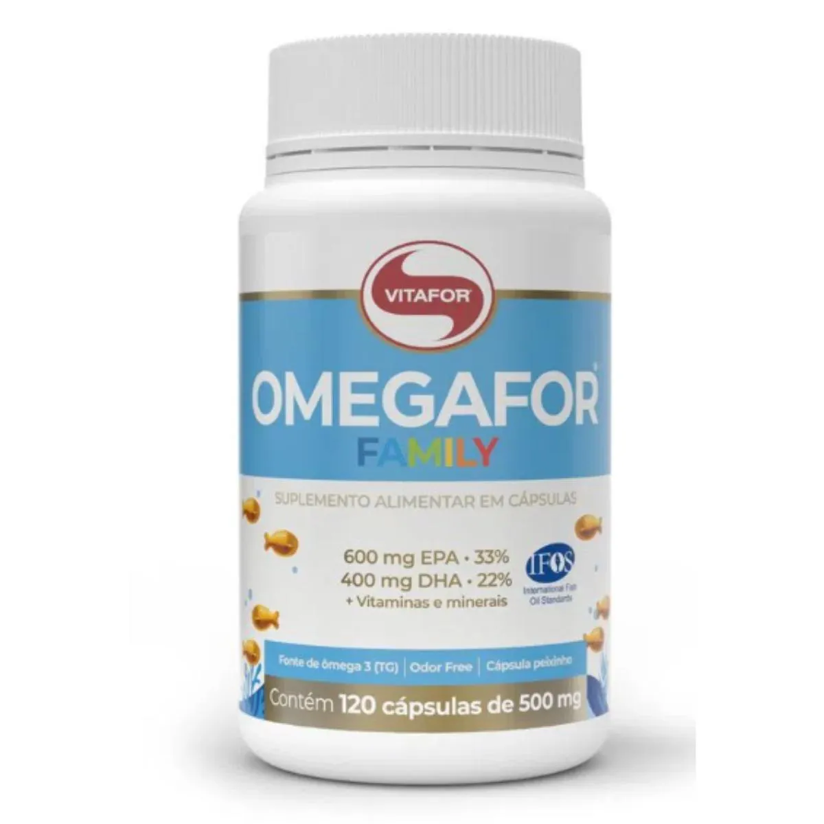 OMEGAFOR FAMILY ÔMEGA 3 500MG EPA DHA  120 CáPSULAS VITAFOR