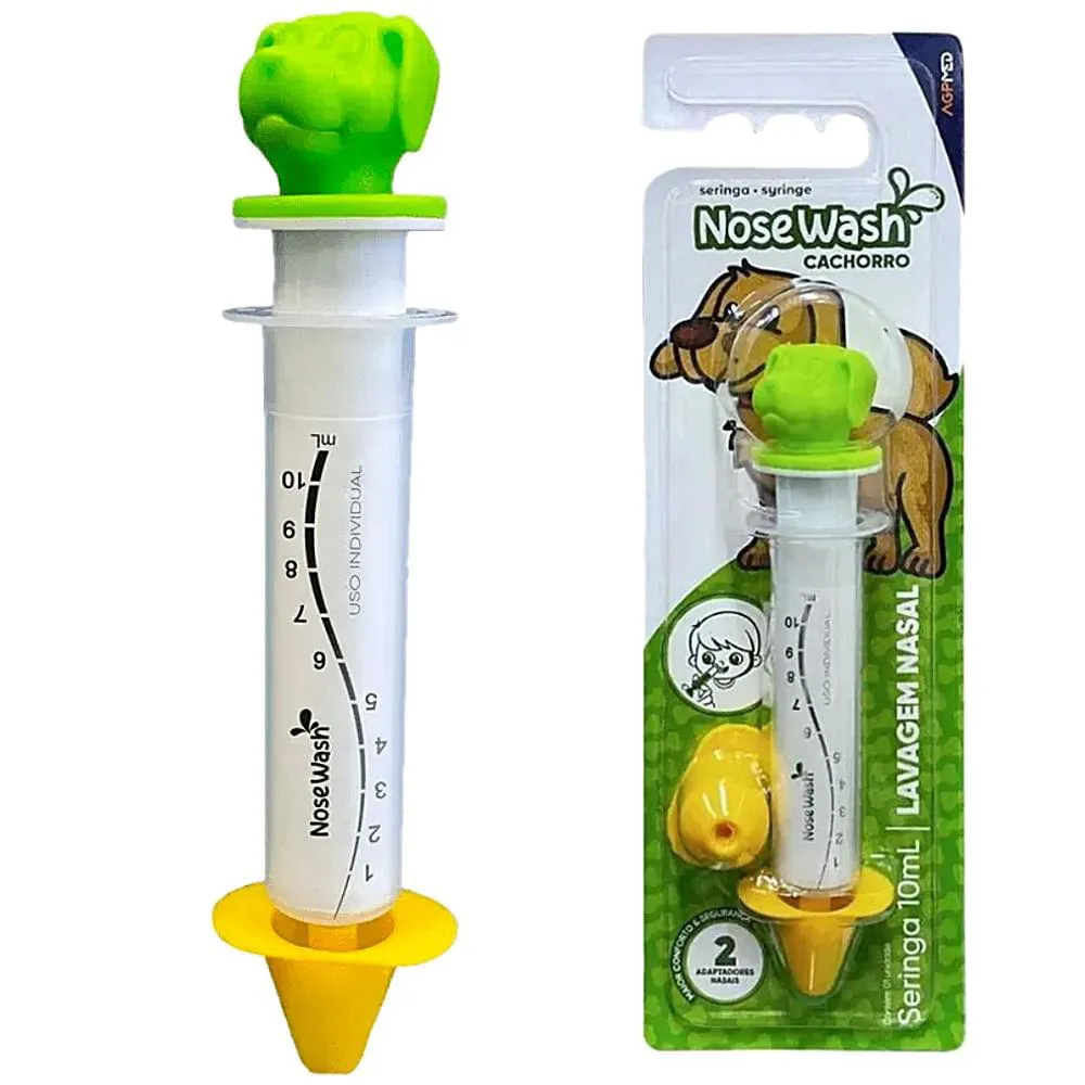 SERINGA PARA LAVAGEM NASAL NOSEWASH CACHORRO 10ML - UNIDADE