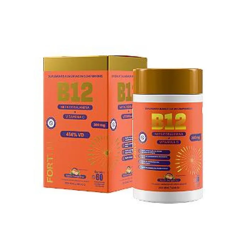 VITAMINA B12 + VITAMINA C 60 COMP SABOR TANGERINA - FORTLIFE