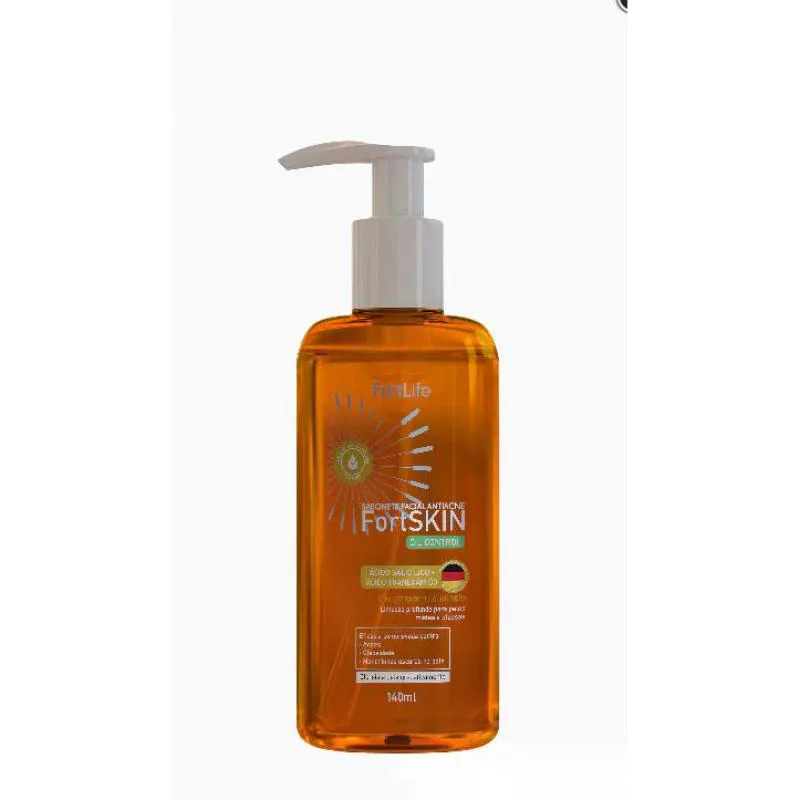 FORTSKIN SABONETE GEL FACIAL OIL CONTROL 140ML - FORTLIFE