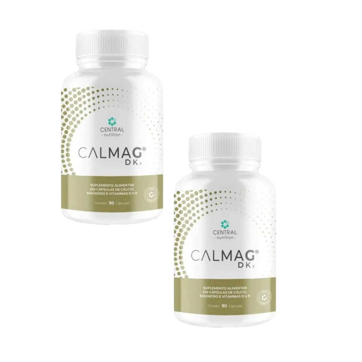 2X CALMAG D K2 - 90 CáPSULAS - CENTRAL NUTRITION SEM Sabor