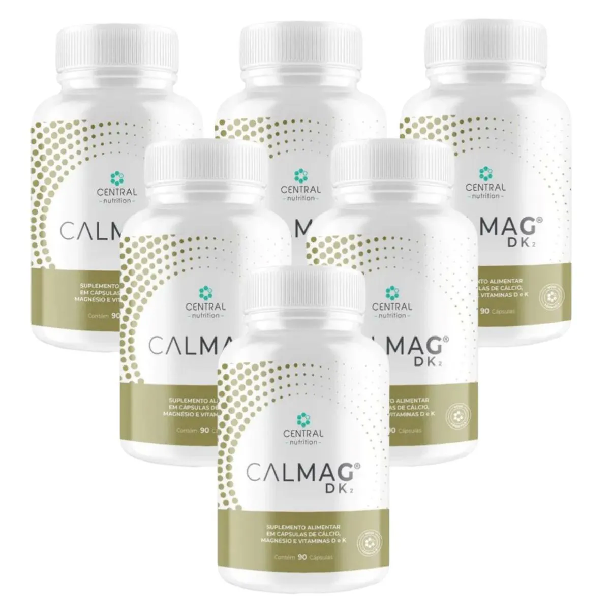 6X CALMAG D K2 - 90 CáPSULAS - CENTRAL NUTRITION