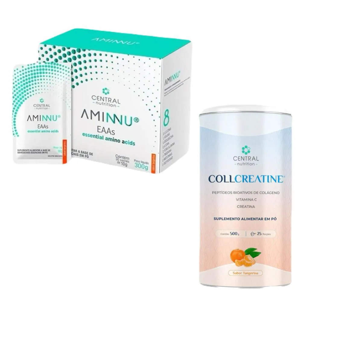 AMINNU EAAS 10G + COLLCREATINE- TANGERINA- CENTRAL NUTRITION