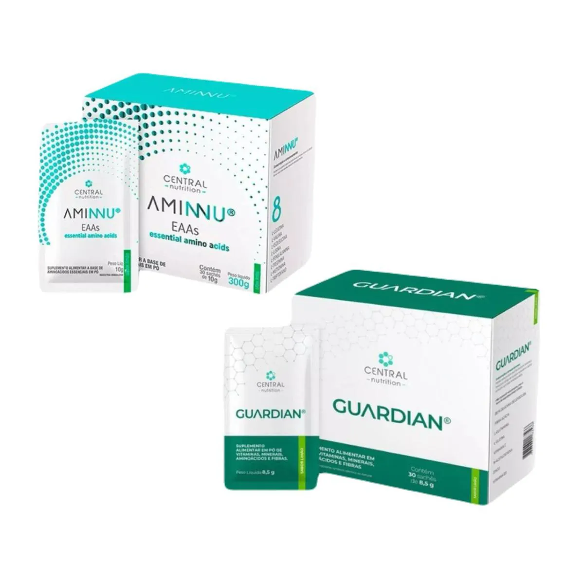 AMINNU EAAS 10G + GUARDIAN 8,5G- LIMãO- CENTRAL NUTRITION Limao