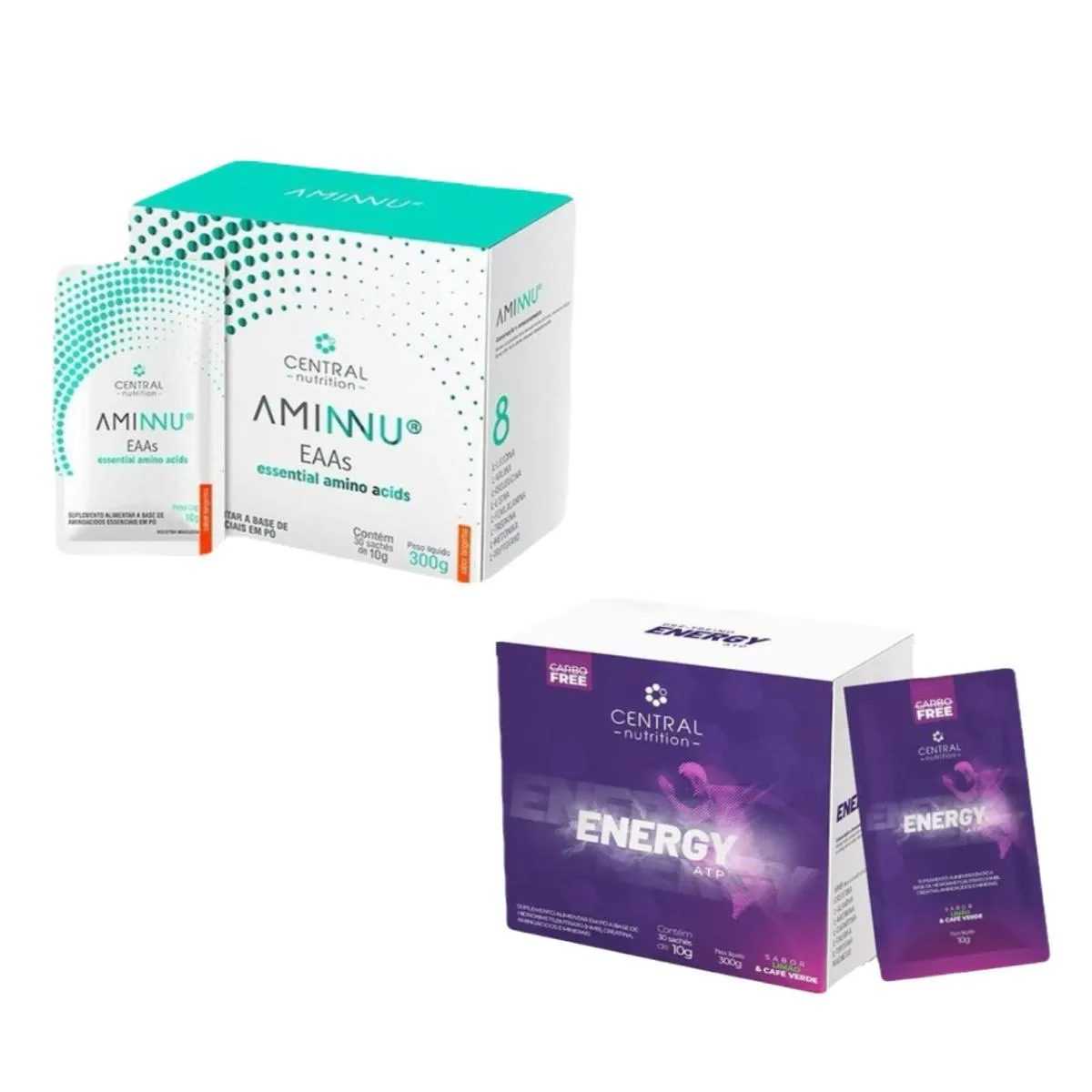 AMINNU EAAS10G + ENERGY ATP10G- TANGERINA- CENTRAL NUTRITION