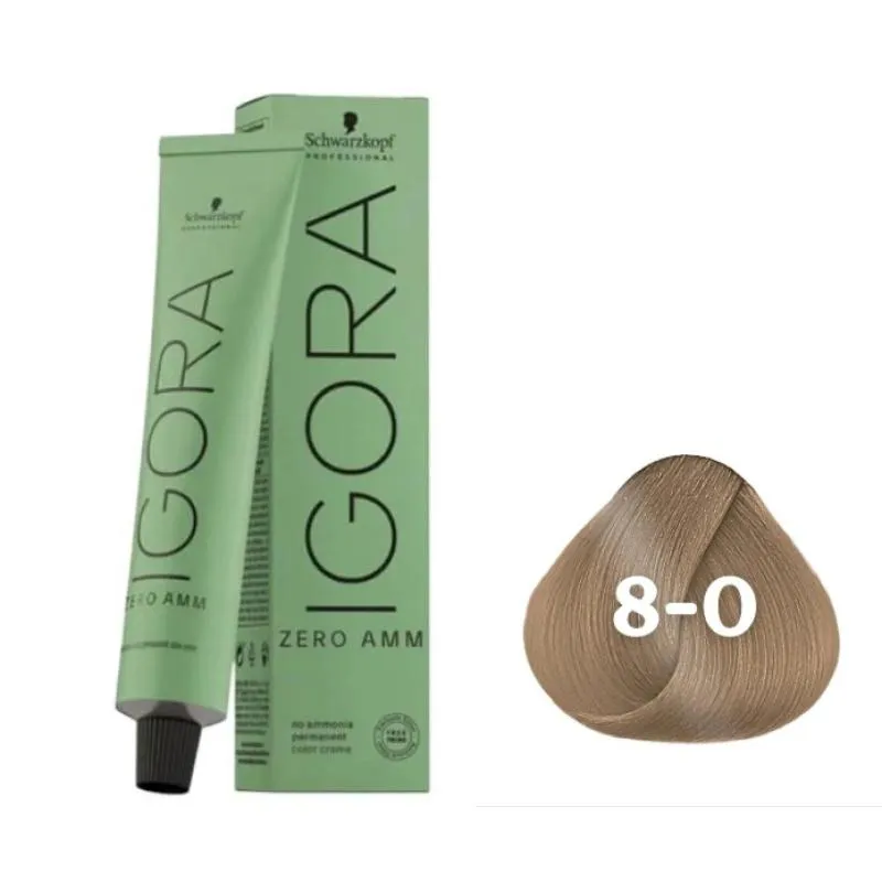 COLORAçãO IMPORTADA SCHWARZKOPF IGORA ZERO AMM 8-0 60G