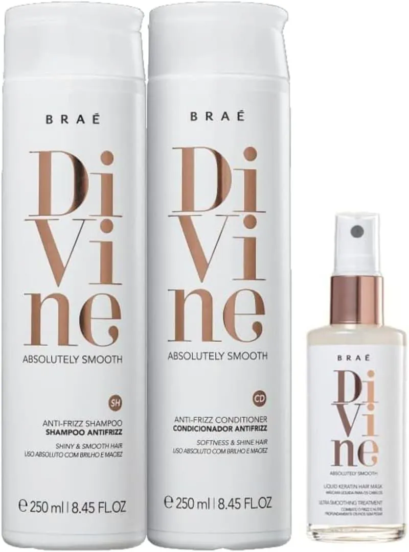 KIT BRAé DIVINE - SHAMPOO 250ML + CONDICIONADOR 250ML + MáSCARA LíQUIDA 60ML