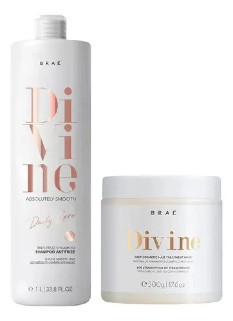 KIT BRAé DIVINE DUO - SHAMPOO 1000ML + MáSCARA 500G